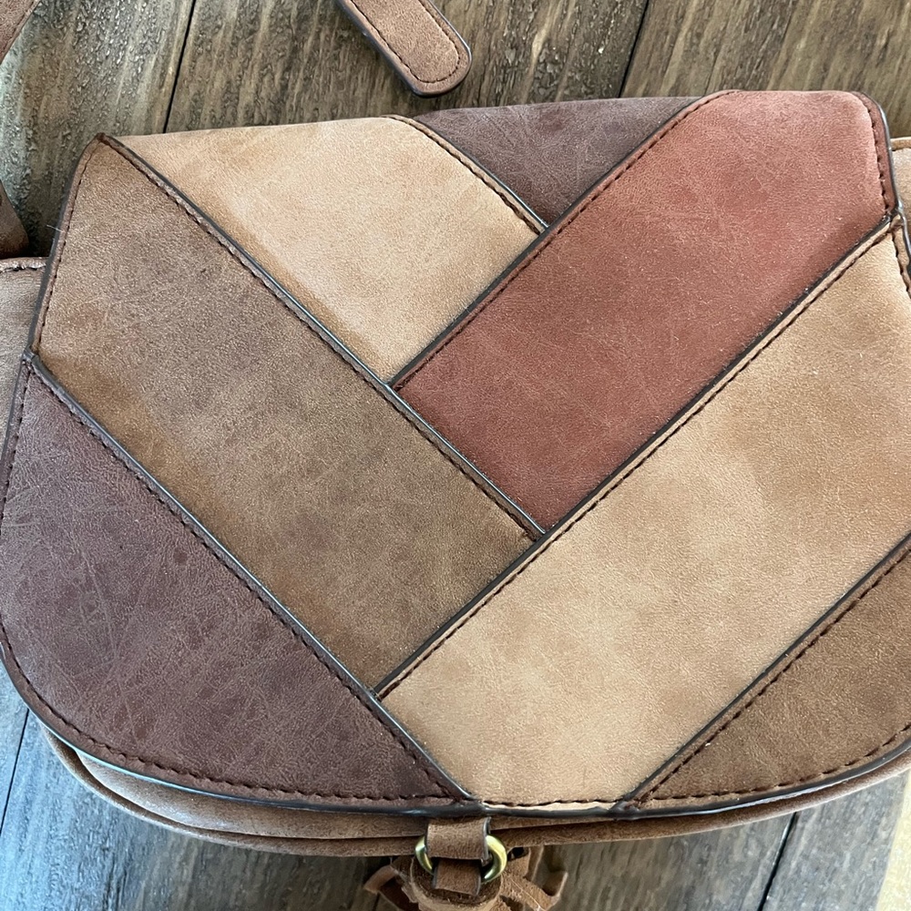 Merona patch brown purse - Picture 3 of 9